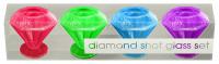 Colored Diamond Shot Glass Bachelorette Party 4 Pack Set